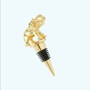 Lilly Pulitzer bottle stopper gold  elephant